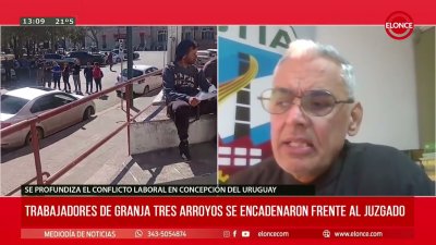 Trabajadores de Granja Tres Arroyos se encadenaron y exigieron respuestas por despidos y salarios